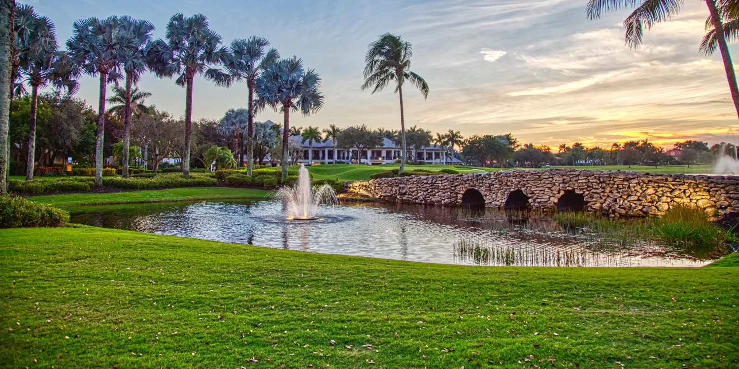 Boca Grove championship golf course with water features
